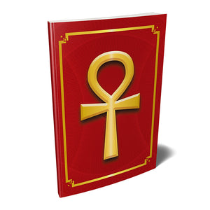 Ankh Kemetic Egyptian Softcover Notebook Journal (Red) 7" x 10" Blank, Lined, Graph, or Dot Grid