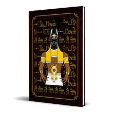 Load image into Gallery viewer, Anpu Anubis Kemetic Egyptian Hardcover Journal 7.125&quot; x 10.25&quot; Blank, Lined, Graph, or Dot Grid

