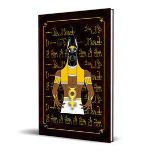 Anpu Anubis Kemetic Egyptian Hardcover Journal 7.125" x 10.25" Blank, Lined, Graph, or Dot Grid