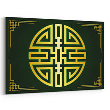 Load image into Gallery viewer, Cái Feng Shui Symbol of Wealth Attraction on Landscape Canvas
