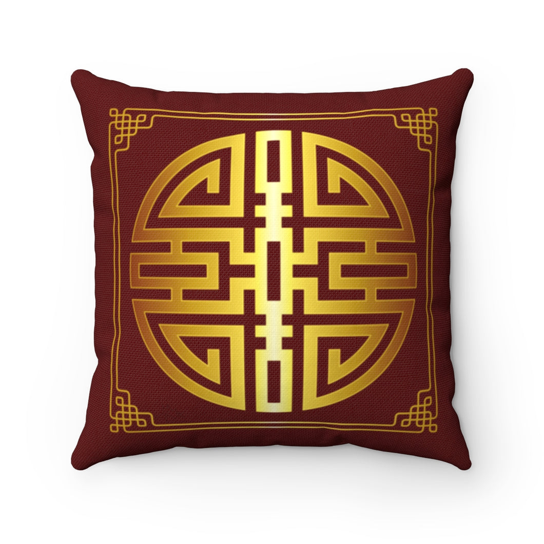 Cai Symbol of Wealth Attraction Spun Polyester Square Pillow