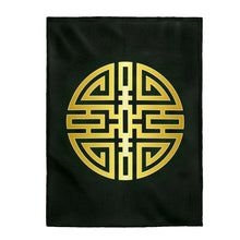 Load image into Gallery viewer, Cai Feng Shui Wealth Attraction Velveteen Plush Blanket - Emerald
