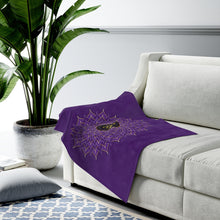 Load image into Gallery viewer, Crown Chakra Velveteen Plush Blanket
