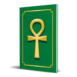 Ankh Kemetic Egyptian Hardcover Journal (Green) 7.125" x 10.25" Blank, Lined, Graph, or Dot Grid