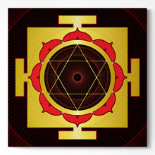 Load image into Gallery viewer, Lakshmi Yantra (Red) on Square Canvas
