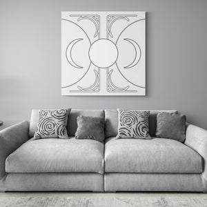 Moon Phases Square Canvas Wall Art