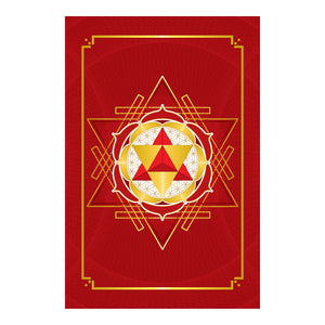 Merkaba Star Tetrahedron Hardcover Journal (Red) 7.125" x 10.25" Blank, Lined, Graph, or Dot Grid