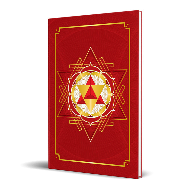 Merkaba Star Tetrahedron Hardcover Journal (Red) 7.125