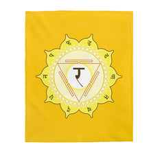 Load image into Gallery viewer, Solar Chakra Velveteen Plush Blanket
