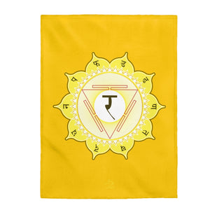 Solar Chakra Velveteen Plush Blanket