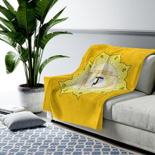 Load image into Gallery viewer, Solar Chakra Velveteen Plush Blanket
