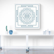 Load image into Gallery viewer, Sri Yantra Square Canvas Wall Art
