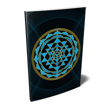 Load image into Gallery viewer, Sri Yantra Softcover Notebook Journal (Cyan) 7&quot; x 10&quot; Blank, Lined, Graph, or Dot Grid

