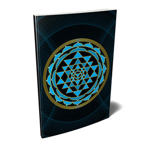 Sri Yantra Softcover Notebook Journal (Cyan) 7" x 10" Blank, Lined, Graph, or Dot Grid