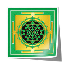 Load image into Gallery viewer, J-MAC Digital Art Sri Yantra Square Fine Art Paper Poster Print
