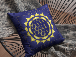 Sun (Surya) Yantra Spun Polyester Square Pillow