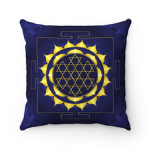 Load image into Gallery viewer, Sun (Surya) Yantra Spun Polyester Square Pillow
