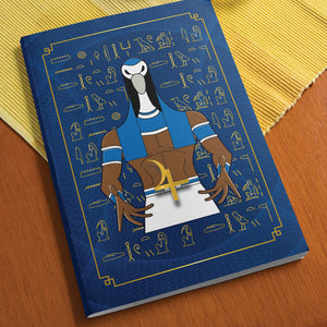 Tehuti Thoth Kemetic Egyptian Softcover Notebook Journal 7" x 10" Blank, Lined, Graph, or Dot Grid