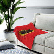 Load image into Gallery viewer, Root Chakra Velveteen Plush Blanket
